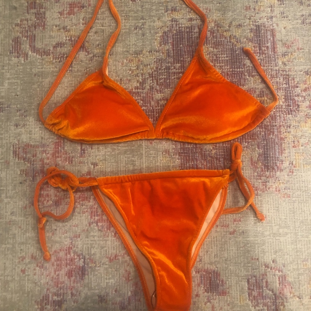 Sexy suede swimsuit